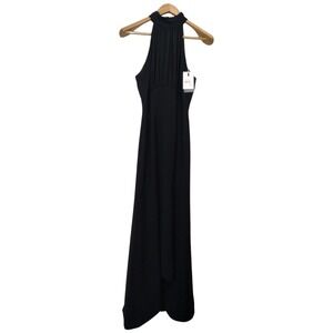 C/MEO Collective Women's Willing Halter Hi-Low Fit & Flare Gown‎ Evening